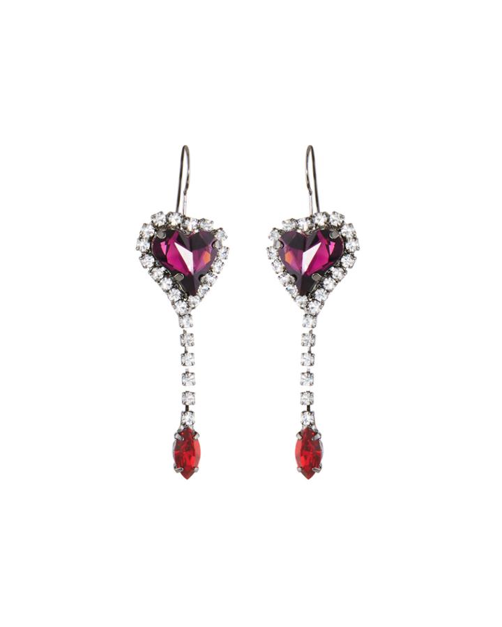 Swarovski&reg; Crystal Heart Drop Earrings