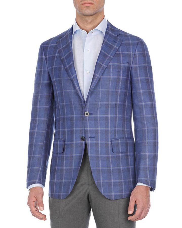 Plaid Cashmere-blend