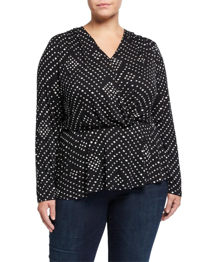 Plus Size Perla Printed Asymmetric
