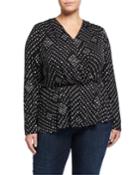 Plus Size Perla Printed Asymmetric