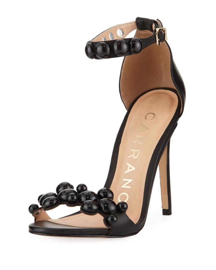 London Bubble Embellished Ankle-strap