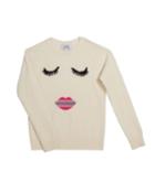 Face With Ombre Lips Crewneck Sweater,
