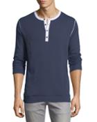 James Contrast-trim Henley T-shirt