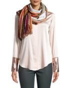 Zigzag Scarf W/ Fringe Ends