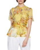 Tyrone Paisley Printed Ruched Top