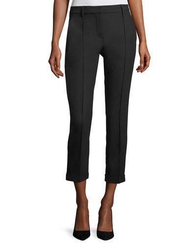 Front-seamed Cropped Pants