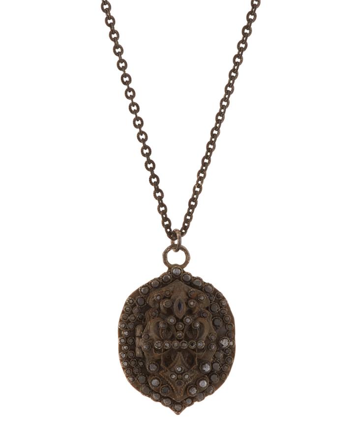 Fleur-de-lis Locket Pendant Necklace