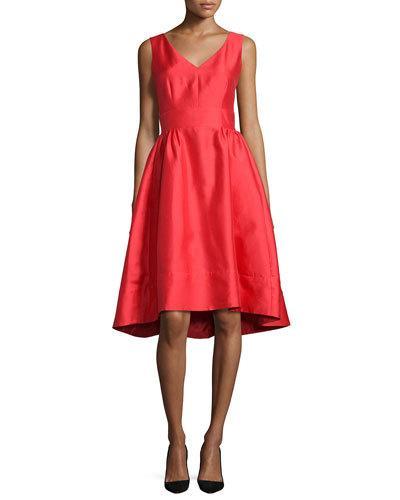 Sleeveless Satin High-low Dress