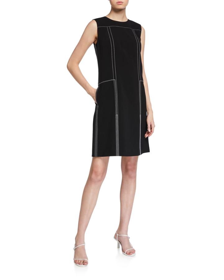 Kenny Contrast-stitch Sleeveless Dress