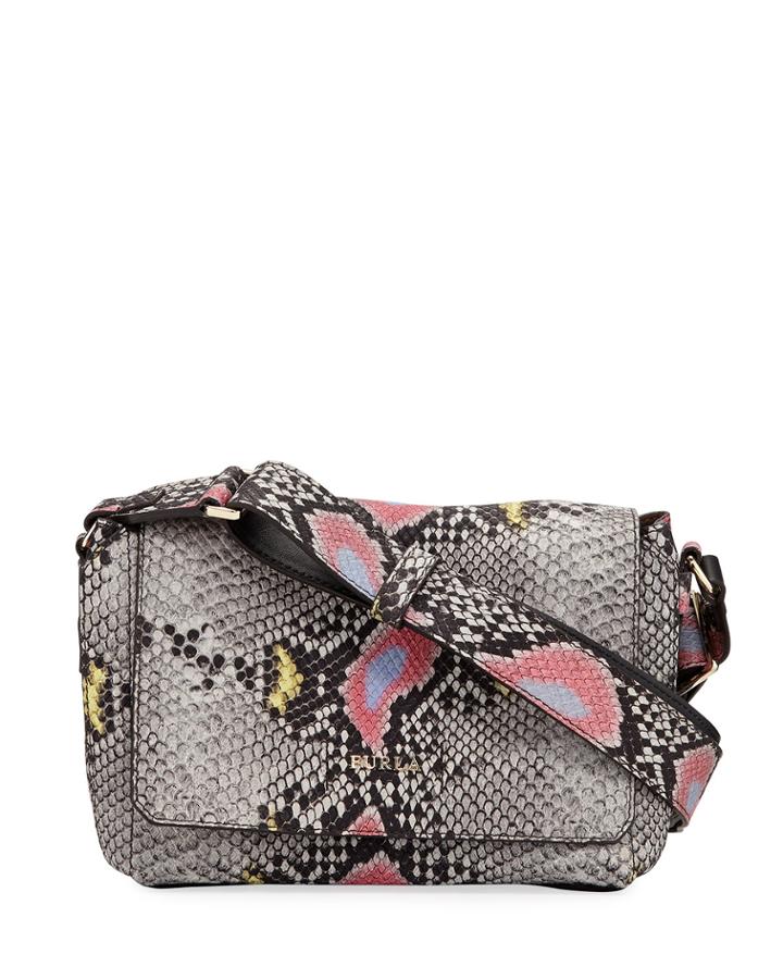 Capriccio Snake-embossed Mini Crossbody Bag