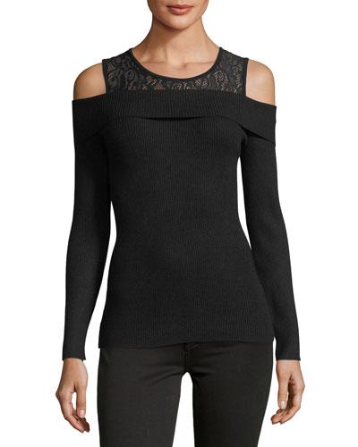 Lace-yoke Cold-shoulder