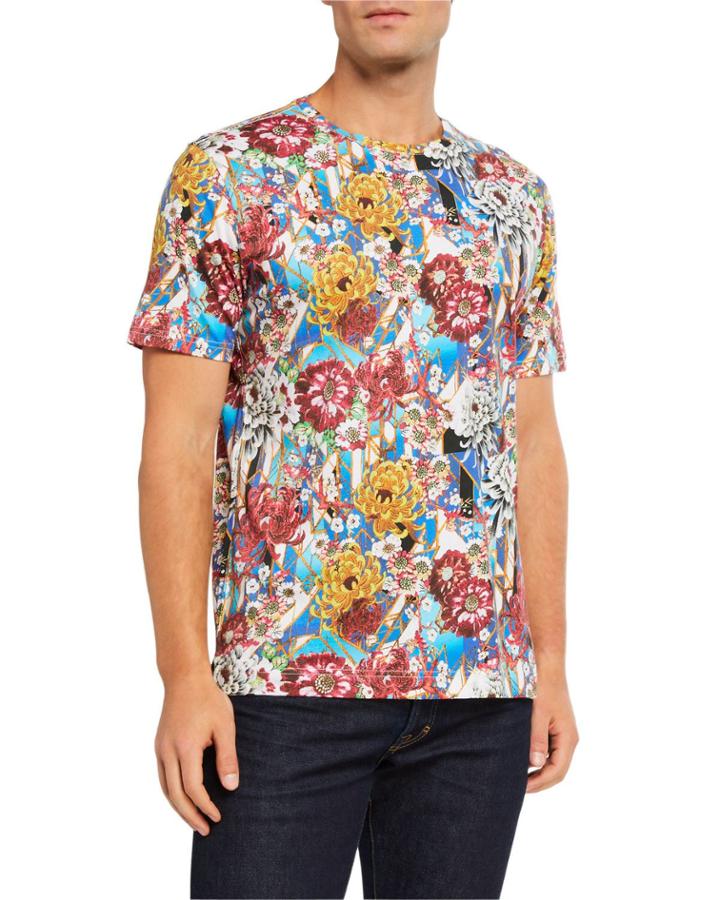 Men's Harrell Floral Short-sleeve Knit T-shirt
