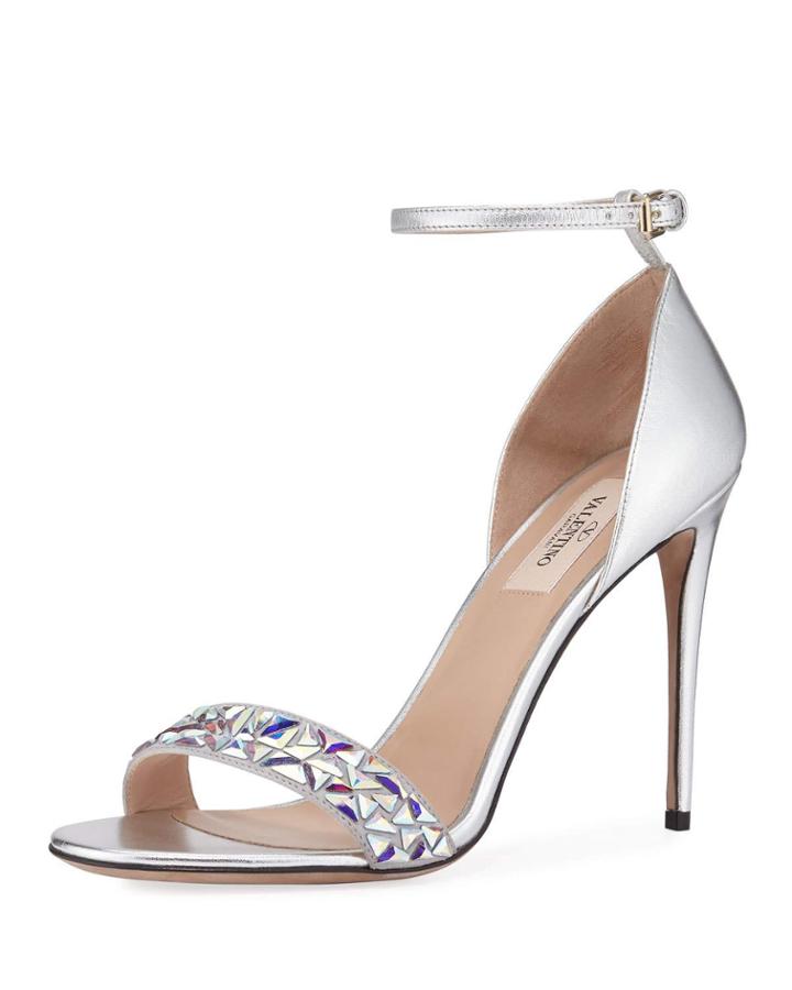 Embellished Metallic Leather