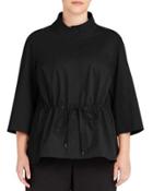 Neptina Stand-collar Topper, Black,