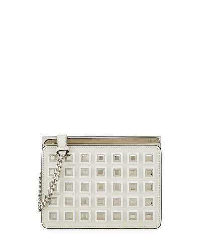 Demi Jour Studded Crossbody Bag, White (bianco)