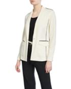 Sandrine One-button Blazer W/ Contrast Piping