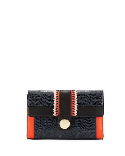 Wild Snake Rickrack Clutch Bag