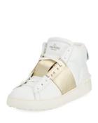 Leather Metallic High-top