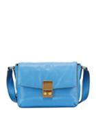 Allanna Leather Crossbody Bag, Blue