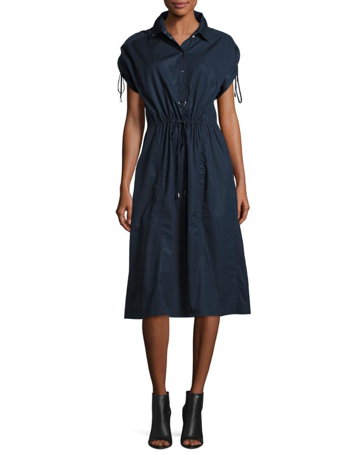 Snap-front Cotton Poplin