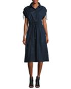 Snap-front Cotton Poplin