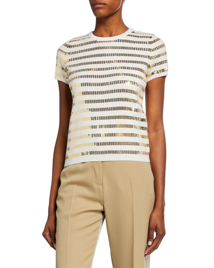 Sequin-striped