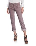 Skinny-leg Denim Jeans W/cuff Hem