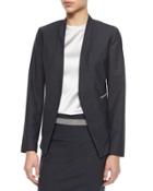 Tropical Wool Peplum-back Jacket