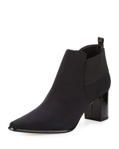 Lio Crepe Elastic Bootie, Black