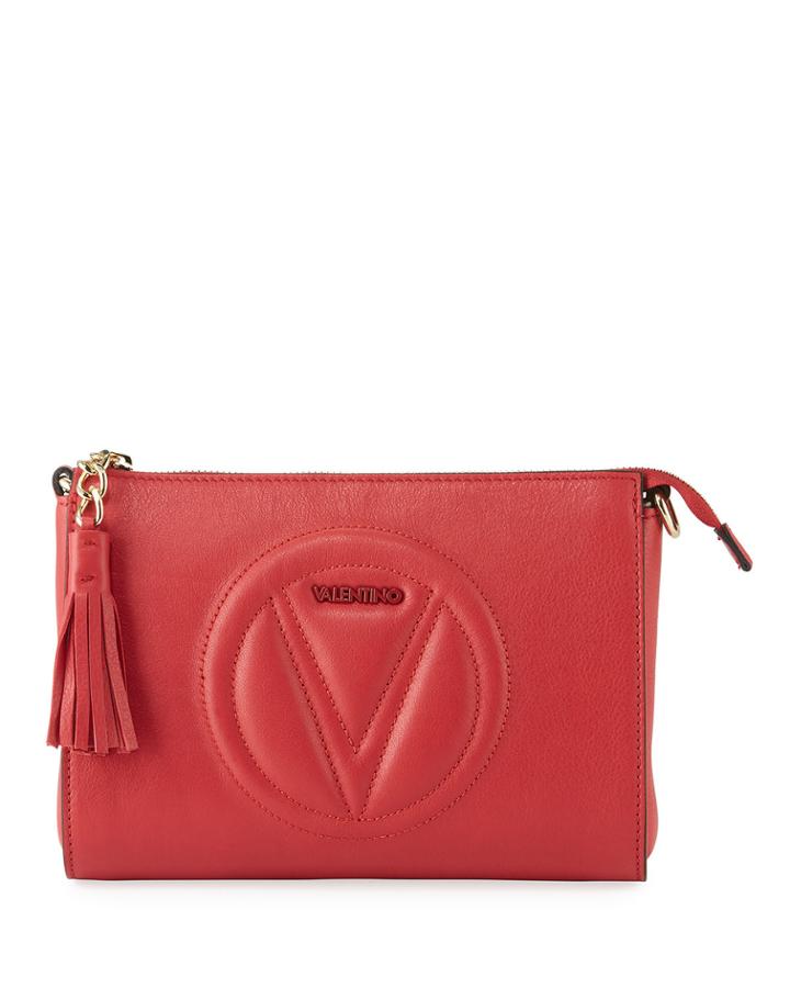 Susanne Leather Logo Medallion Crossbody Bag