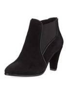 Gored Suede Bootie, Black