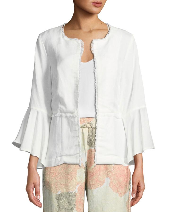 Flared Fringe-trim Jacket