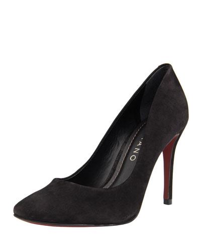 Sheila Nubuck High Pump, Black