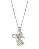 Tiny Treasure 18k Diamond Angel Pendant Necklace