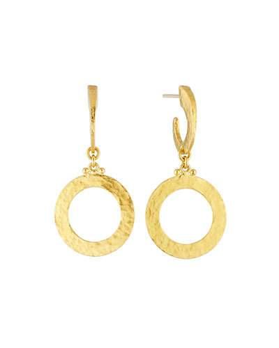 Mango 24k Hoop Drop Earrings
