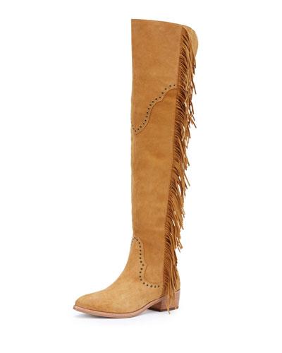 Ray Fringe Suede Over-the-knee Boot