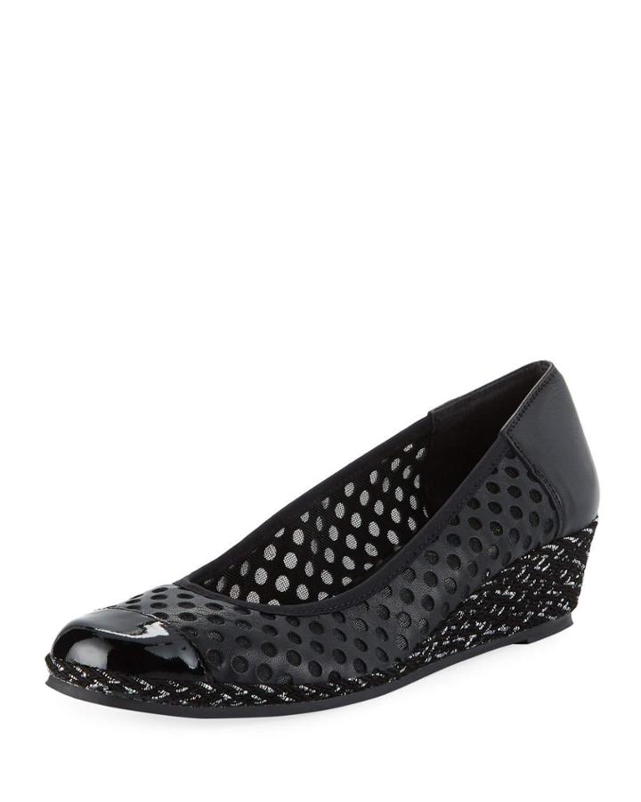 Myda Round-toe Napa Espadrille Wedge