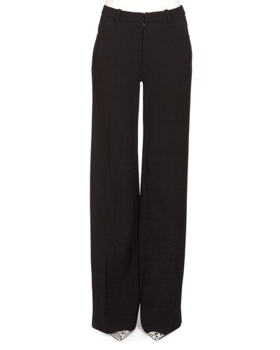 Lucanus Wide-leg Trousers, Black