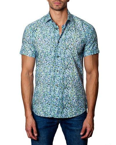 Speckled-print Short-sleeve Sport