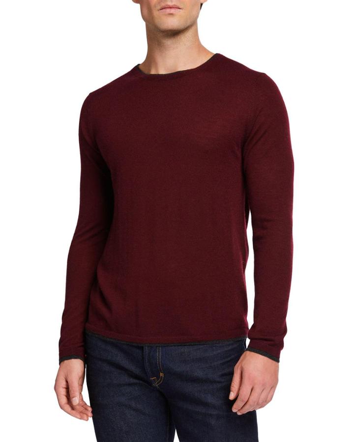Men's Cashmere Double-trim