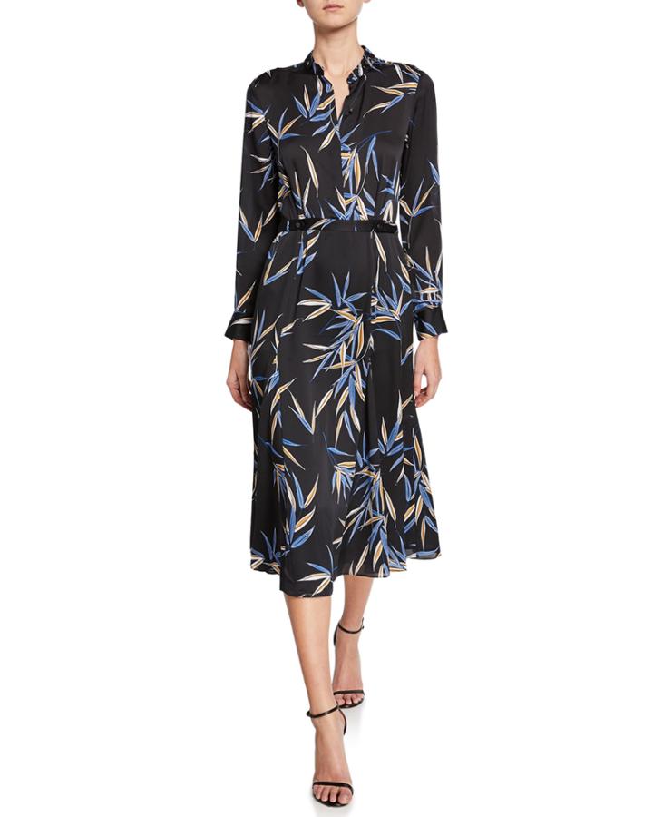 Sabenne Leaf-print Long-sleeve