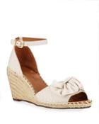 Iris Leather Ankle-strap Wedge Espadrilles