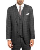 Men's Slim-fit Plaid Twill 3-piece