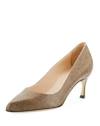 Snake-print Leather