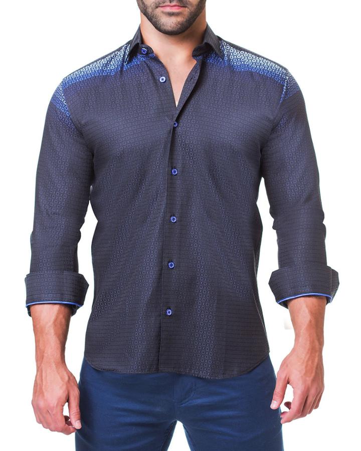 Men's Fibonacci Mondrian Navy Shaped-fit
