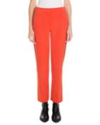Mid-rise Straight-leg Wool-blend Cropped Pants