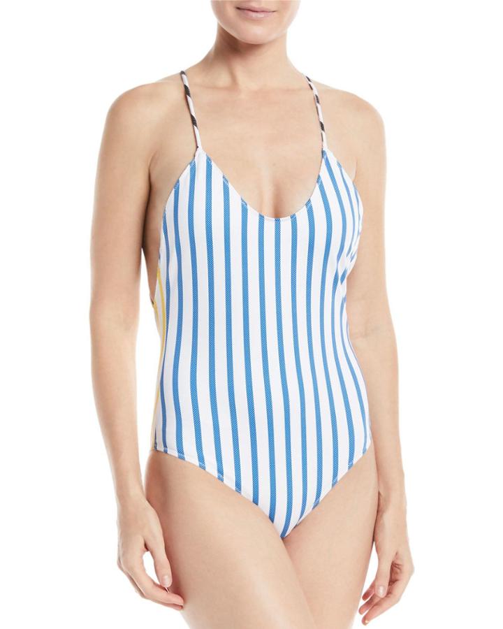 Delfina Striped One-piece