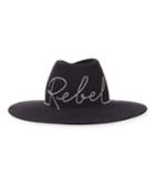 Harlowe Embellished Rebel Wool Hat