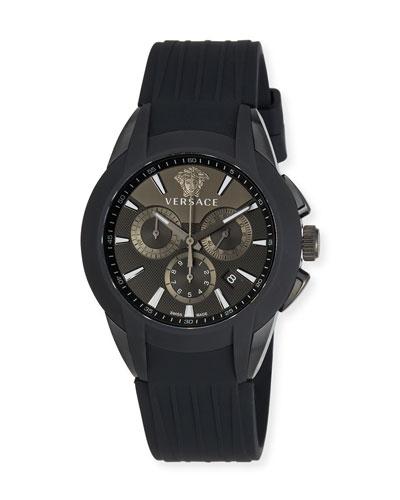 42.5mm Men's Character Chronograph Watch W/ Silicon