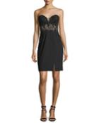 Strapless Lace Corset Bustier Cocktail Dress